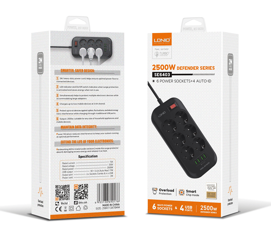 LDNIO Power Strip SE6403