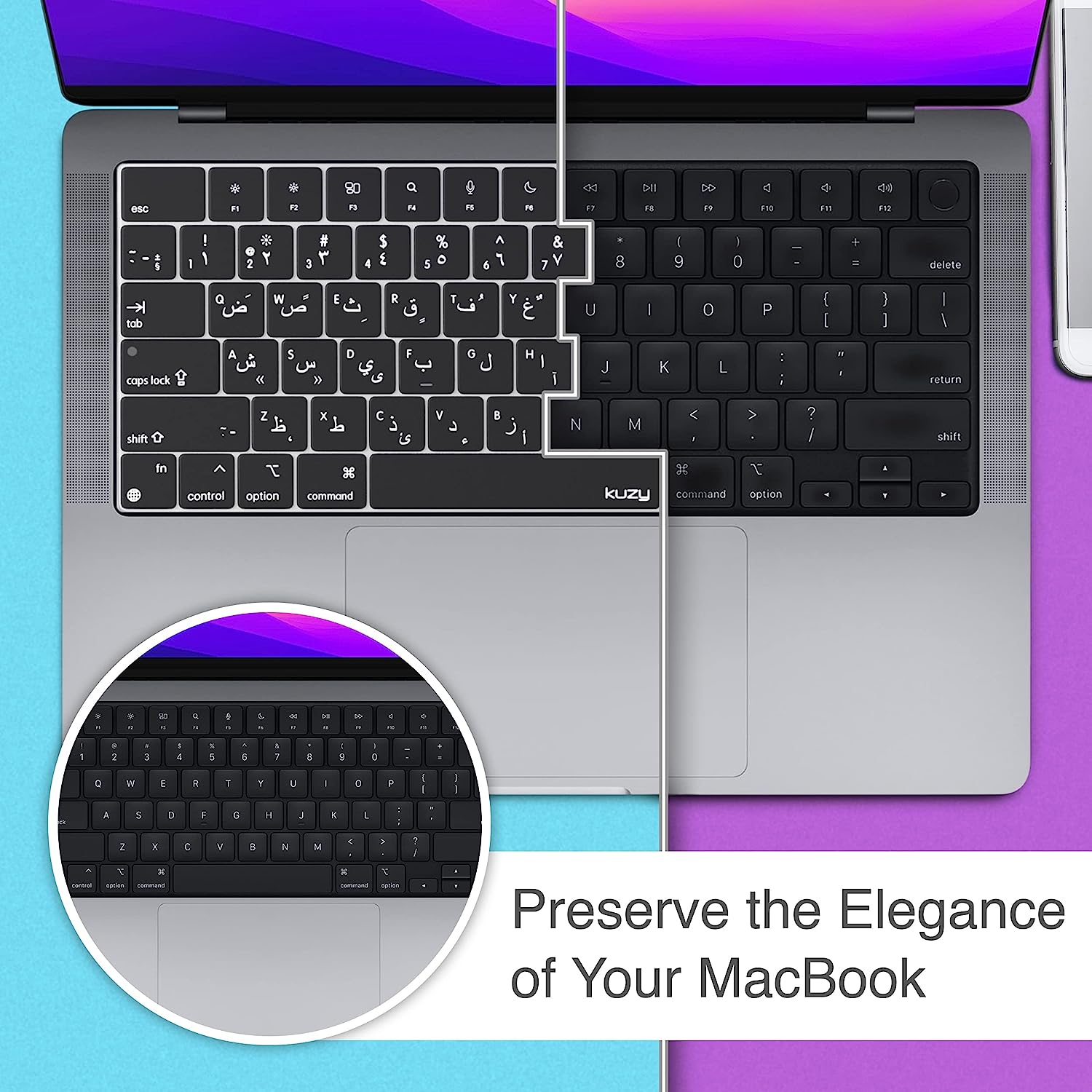 Arabic MacBook Pro Keyboard Cover 2023 2022 14 inch - IFix