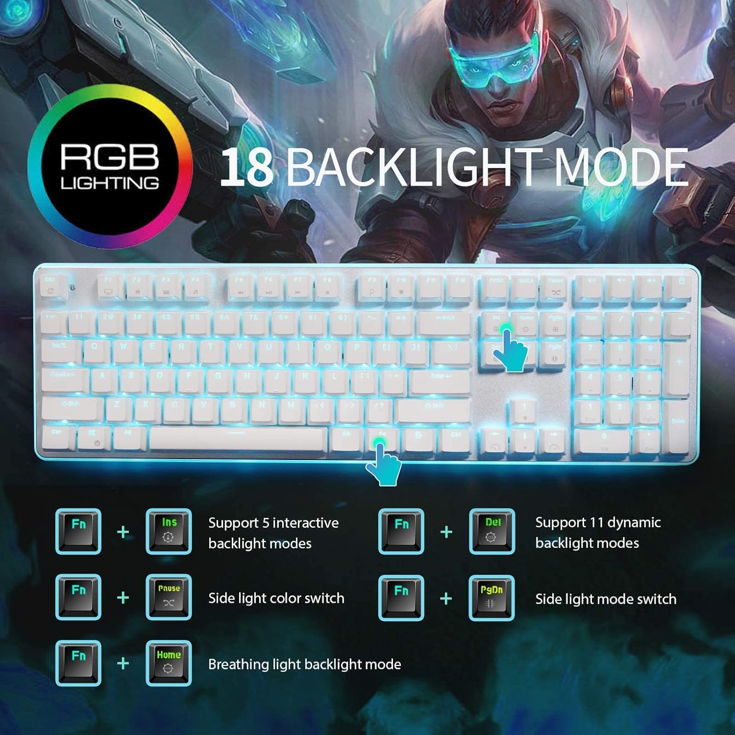 ROYAL KLUDGE RK918 Wired Mechanical Keyboard