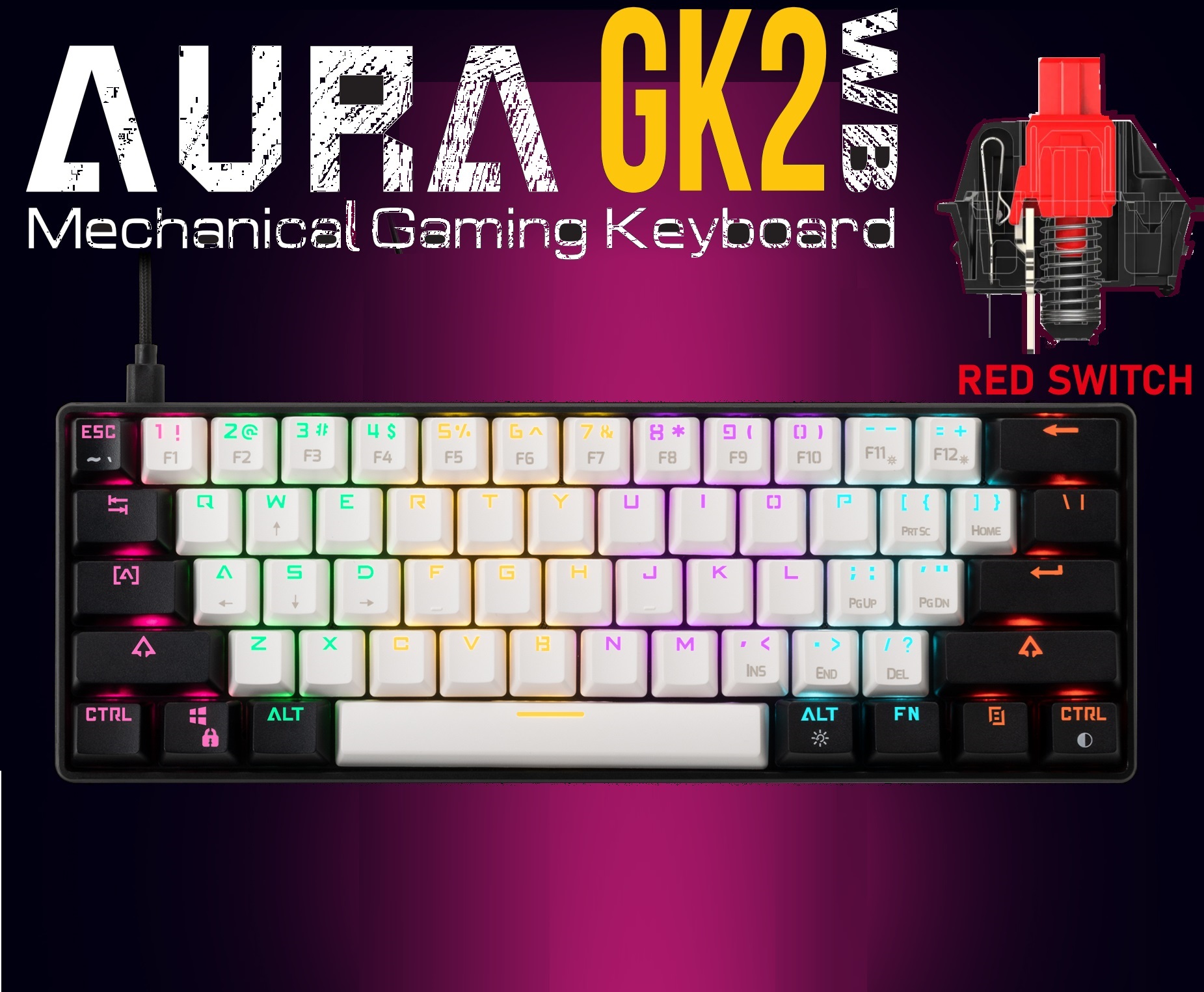 AURA GK2 White & Black