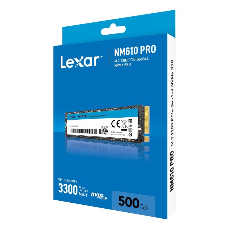 Lexar NM610PRO 500GB SSD, M.2 2280 PCIe Gen3x4 NVMe