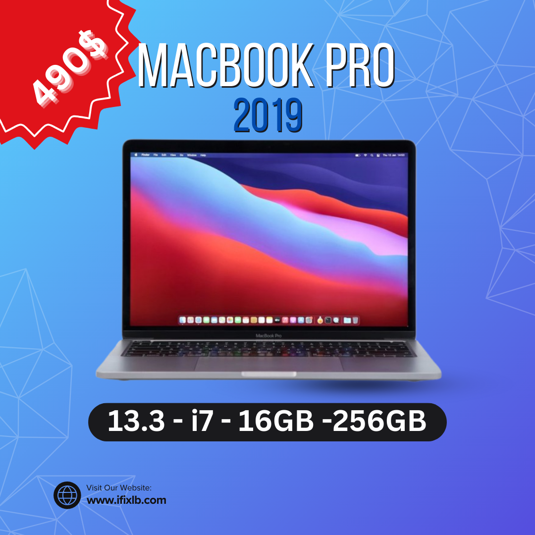 A1989 MACBOOK PRO 2019 13″ | I7 | 16 | 256GB (Pre-Owned)